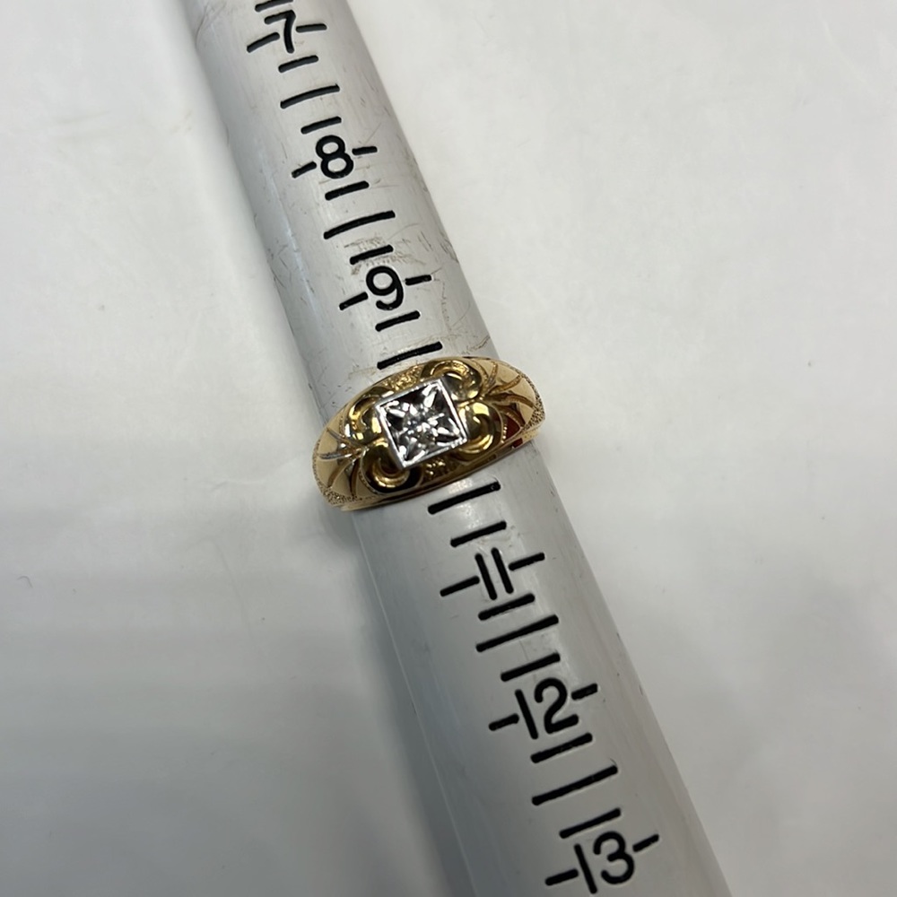 Diamonds 14k Solid Gold Ring - image 3